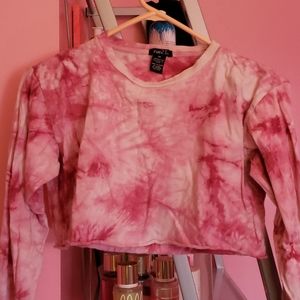 Cropped tie dye long sleeve
